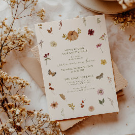 Boho Fall Pumpkin Wildflower Housewarming Invite シーズンカード