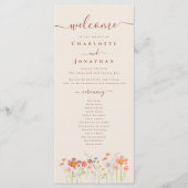 Boho Fall Wildflower Meadow Wedding Ceremony メニュー (正面)