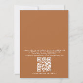 Boho Fall Wildflower Terracotta QR Code Wedding 招待状 (裏面)