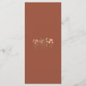 Boho Fall Wildflower Terracotta Rust Wedding メニュー (裏面)