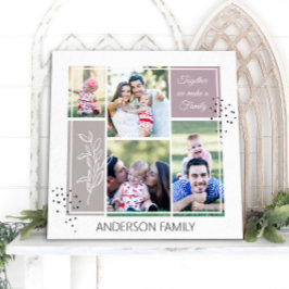 Boho FAMILYフォトコラージスクリプトモダン引用文 キャンバスプリント