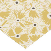 Boho Farmhouse Retro Daisy Pattern Mustard Gold ショートテーブルランナー (コーナー)