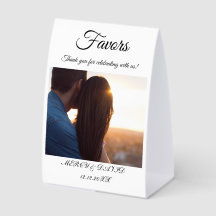 Boho Favor Photo Pedestal Sign