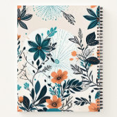 Boho Featherブックカバーデザインスタイリッシュ- & Artist ノートブック (裏面)