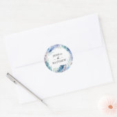 Boho feather'結婚s Thank you stickers ラウンドシール (封筒)