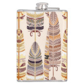 Boho Feather:トライバルシームレスパターン フラスク (裏面)
