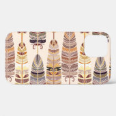 Boho Feather:トライバルシームレスパターン Case-Mate iPhoneケース (裏面 (横))