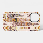 Boho Feather：トライバルシームレスパターン iPhoneケース (裏面横)