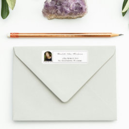 Boho Feather Frameフォト卒業アドレス ラベル