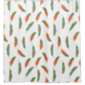 Boho Feather Shower Curtain シャワーカーテン (正面)