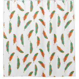 Boho Feather Shower Curtain シャワーカーテン