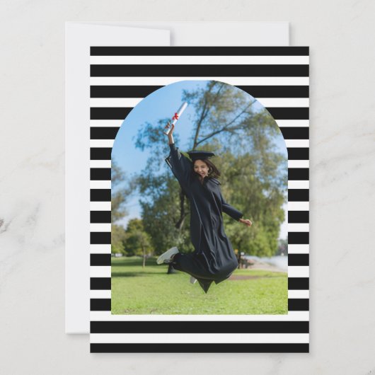 Boho Feathers & Floral Wreath Graduation Party 招待状 (裏面)