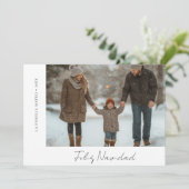 Boho Feliz Navidadクリスマスファミリーモダンの写真 シーズンカード (スタンド正面)