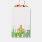 Boho Fiesta素朴 Cactus Taco 'Boho Fiesta Cactus '赤ちゃ ギフトタグ (裏面)