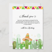 Boho Fiesta素朴 Cactus Taco 'Boho Fiesta Cactus '赤ちゃ サンキューカード (正面)