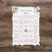 Boho Find the Guest Bridal Shower Bingo game  招待状