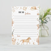 Boho First Rodeoタイムカプセルノートメッセージカード サンキューカード (スタンド正面)