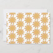 Boho First Trip日のまわりに初誕生日写真 招待状 (裏面)