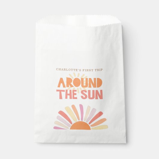 Boho First Trip日のまわりに1回目の誕生日パーティー フェイバーバッグ (正面)