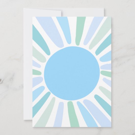 Boho First Trip日のまわりに1回目の誕生日パーティー 招待状 (裏面)