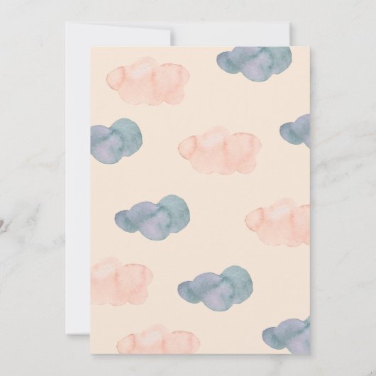 Boho First Trip日のまわりに1回目の誕生日パーティー 招待状 (裏面)