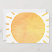 Boho First Trip日のまわりに1歳の誕生日の写真 招待状 (裏面)