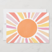 Boho First Trip日のまわりに1歳の誕生日の写真 招待状 (裏面)