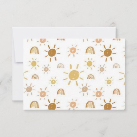 Boho First Trip日のまわりに1歳の誕生日の写真 招待状 (裏面)