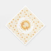 Boho First Trip日のまわりに1歳の誕生日 スタンダードランチョンナプキン (角)