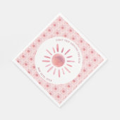 Boho First Trip日のまわりに1歳の誕生日 スタンダードランチョンナプキン (角)