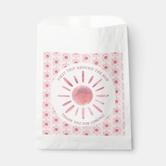 Boho First Trip日のまわりに1歳の誕生日 フェイバーバッグ (正面)