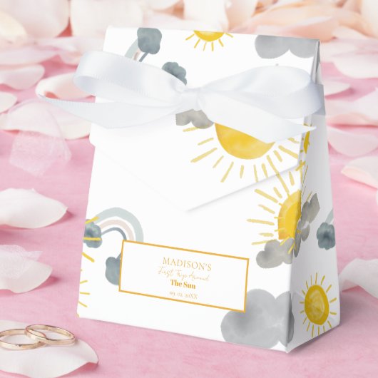 Boho First Trip日のまわりに1歳の誕生日 フェイバーボックス (ウェディング)