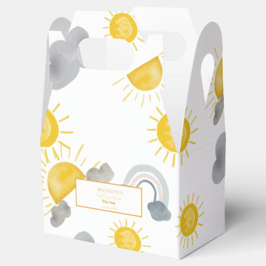 Boho First Trip日のまわりに1歳の誕生日 フェイバーボックス (オープン)