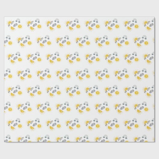 Boho First Trip日のまわりに1歳の誕生日 ラッピングペーパー (フラット)