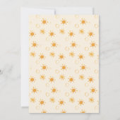 Boho First Trip日のまわりに1歳の誕生日 招待状 (裏面)