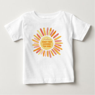 Boho First Trip のまわりに the Sun 1st Birthdayパーティー ベビーTシャツ