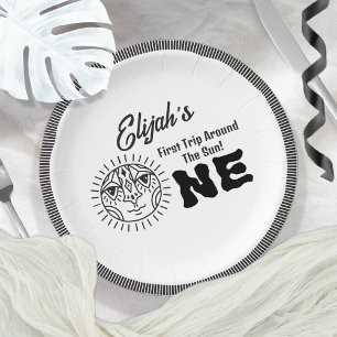 Boho First Trip のまわりに the Sun 1st Birthdayパーティー ペーパープレート