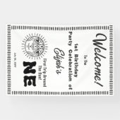 Boho First Trip のまわりに the Sun 1st Birthdayパーティー 横断幕 (横)