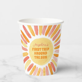 Boho First Trip のまわりに the Sun 1st Birthdayパーティー 紙コップ