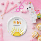 Boho First Trip のまわりに the Sun 1st Birthday ペーパープレート (パーティー)