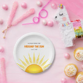 Boho First Trip のまわりに the Sun 1st Birthday ペーパープレート (パーティー)