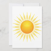 Boho First Trip のまわりに the Sun 1st Birthday 招待状 (裏面)