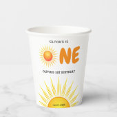 Boho First Trip のまわりに the Sun 1st Birthday 紙コップ (裏面)