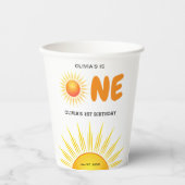 Boho First Trip のまわりに the Sun 1st Birthday 紙コップ (正面)