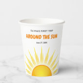 Boho First Trip のまわりに the Sun 1st Birthday 紙コップ (裏面)