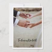 BOHO Flair! Photo Wedding Flat Thank you Card 招待状 (裏面)