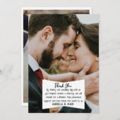 BOHO Flair! Photo Wedding Flat Thank you Card 招待状 (正面/裏面)