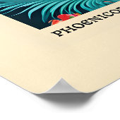 Boho Flamingo Print Tropical Bird Wall Art ポスター (角)