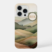 Boho Flat Landscape iPhone Case in Earthy Tone iPhoneケース (裏面)