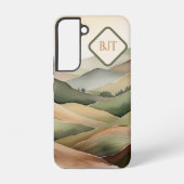 Boho Flat Landscape Samsung Case Earthy Tones Samsung Galaxyケース (裏面)